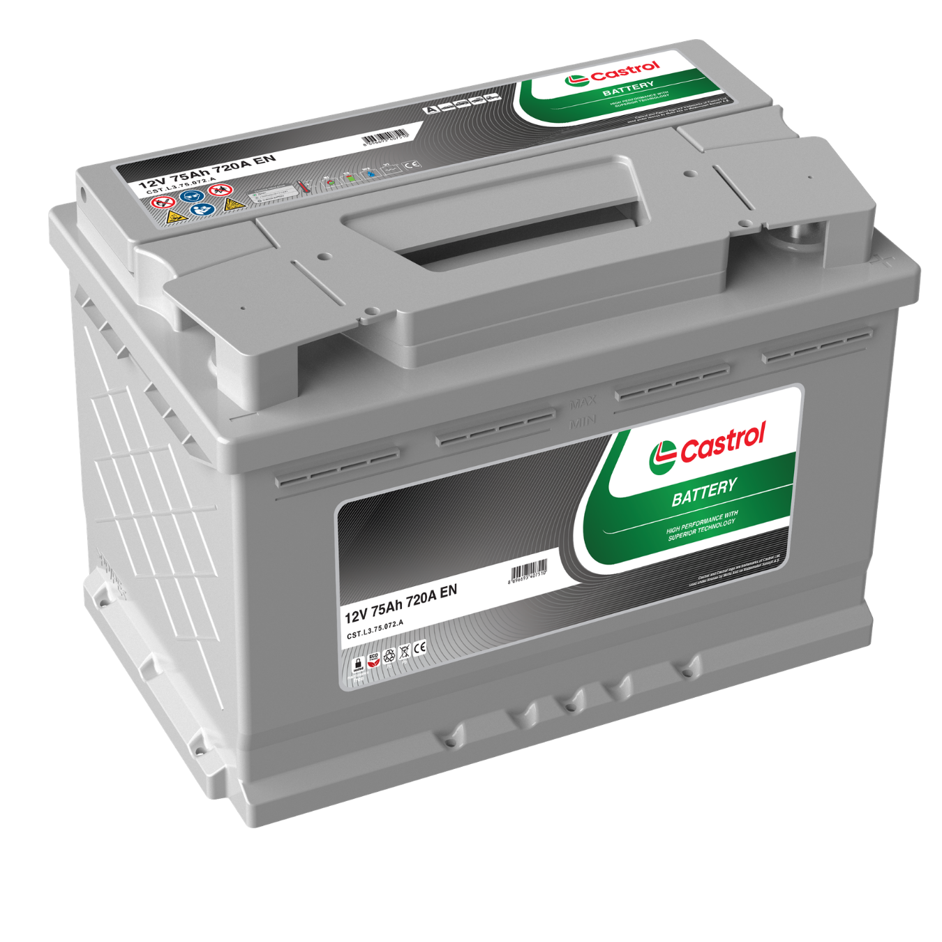 Castrol 12V 75 Ah Autobatterie Starterbatterie ersetzt 70Ah 72Ah 74Ah 77Ah 80Ah