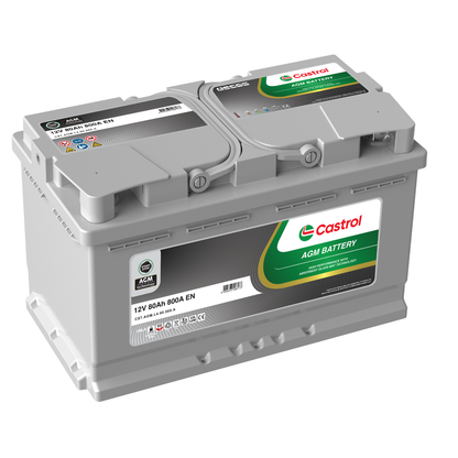 Castrol 12V 80Ah AGM Autobatterie 800A Start Stop wartungsfrei Starterbatterie