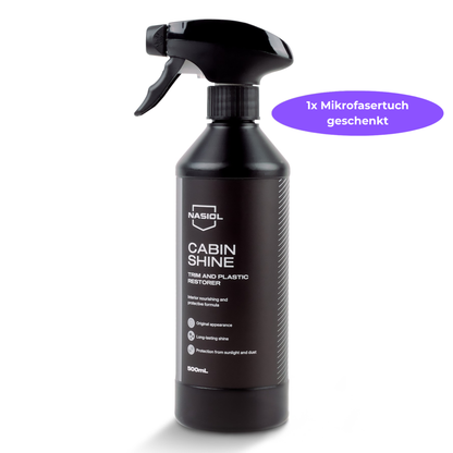Nasiol CabinShine 500 ml – Premium Innenraum-Auffrischer für Kunststoff, Gummi & Vinyl