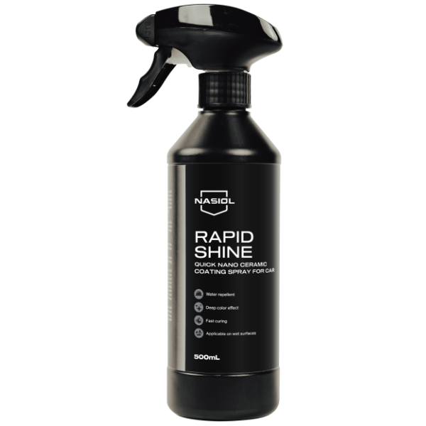 Nasiol RapidShine 500 ml – Nano-Keramik Detail-Spray | Sofort mehr Farbtiefe, Glanz & Extreme Wasser- und Schmutzabweisung | Pflege-Booster für frisch lackierte & nasse Oberflächen