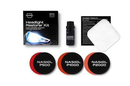 Nasiol Headlight Restorer Kit – Scheinwerfer-Aufbereitungsset - 10 mL