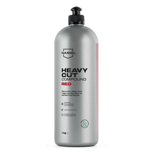 Nasiol Heavy Cut Compound Red - Ultragrobe Schleifpaste 1L - Maximale Korrektur für tiefe Kratzer - Lackaufbereitung auf Profi-Niveau