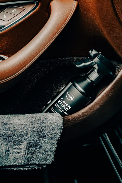 Nasiol Auto Innenraum Pflege Set - 7 Teilig Reinigungs- & Schutzbundle für Cockpit, Kunststoff & Textilien