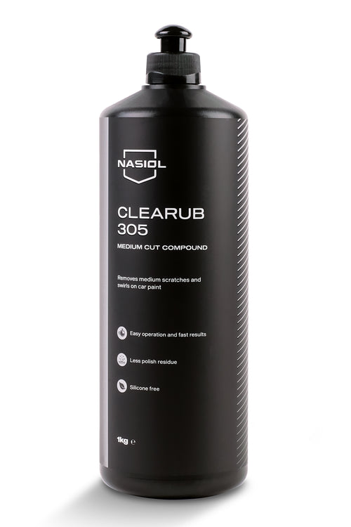 Nasiol CLEARUB 305 (1 kg) – Medium Cut Auto-Politur | Kratzerentfernung, Lackkorrektur & Glanzfinish für professionelle Aufbereitung