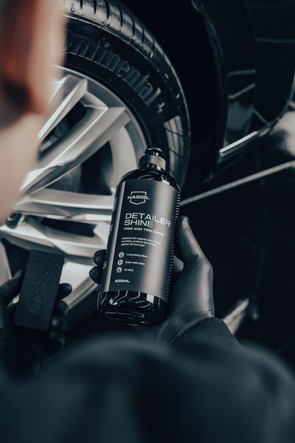 Nasiol DetailerShine - Gummi Reifen Pflege Auffrischer mit Nano Abperleffekt - 500 ml