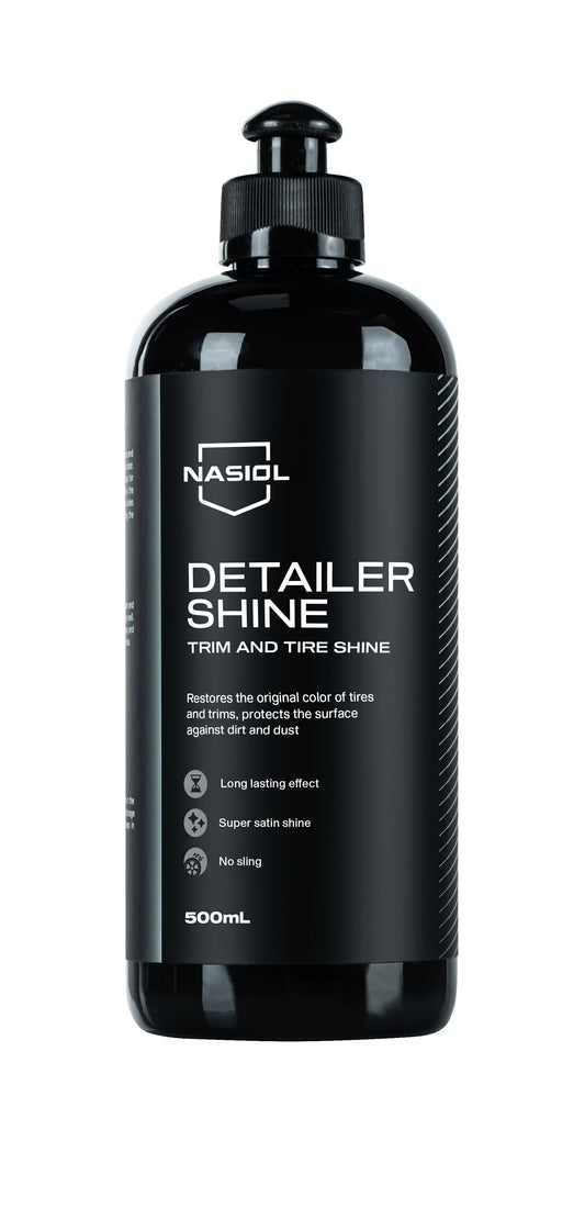 Nasiol DetailerShine - Gummi Reifen Pflege Auffrischer mit Nano Abperleffekt - 500 ml
