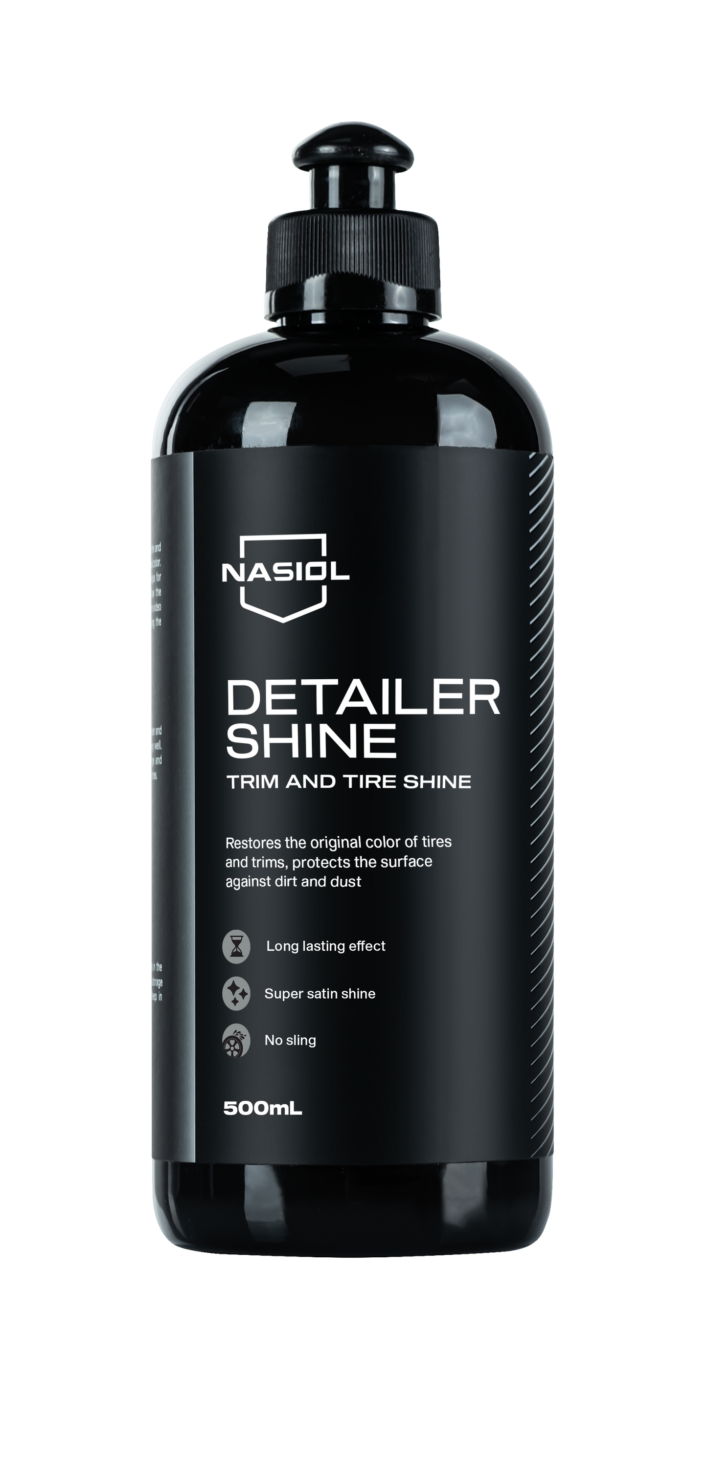 Nasiol DetailerShine - Gummi Reifen Pflege Auffrischer mit Nano Abperleffekt - 500 ml