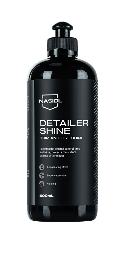 Nasiol DetailerShine - Gummi Reifen Pflege Auffrischer mit Nano Abperleffekt - 500 ml