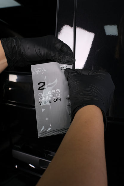 Nasiol GlassShield Wipe-On Tücher – Nano-Regen- und Schmutzschutz für Autoscheiben